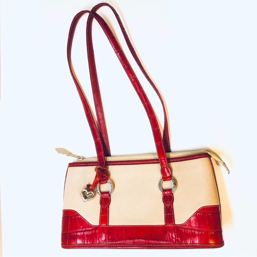 Brighton Red and Cream Spectator Shoulder Bag